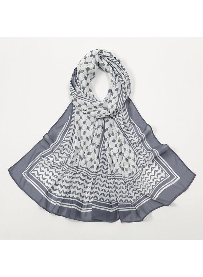 LAVEN New Style Printed Chiffon Headscarf, Arabian Scarf - Image 1