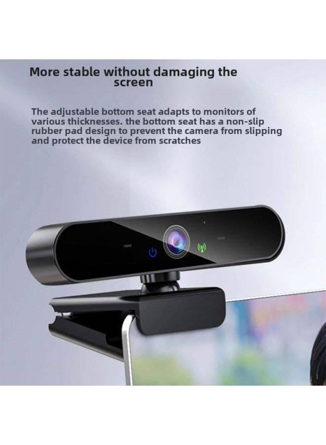 USB Webcast Conference Camera 4K HD External Desktop Laptop Auto Focus Driver-Free-Color:Super Clear Black 2K 【imported Silicon Wheat-built-in Microphone】】 - Image 4