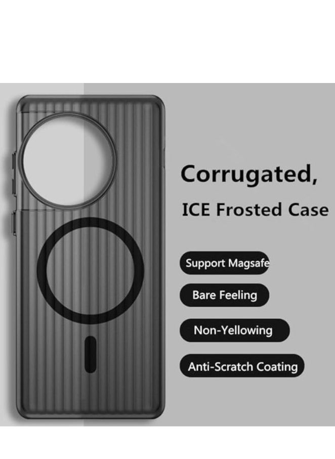 General - Case Compatible with OnePlus 12, Ultra Thin Corrugated Texture ICE Frosted Mag-Safe Case for OnePlus 12 Translucent Magnetic Suction Wireless Charging Phone Cover - Image 1