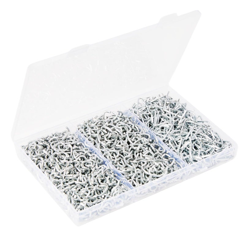 TFUTLT 600 Pcs 12 34 38 Galvanized Hog Rings Professional Upholstery Hog Rings Installation Assortment Kit for Auto Upholstery and FencingBaggingDIYCraftFurniturePet CagesRopes - Image 3