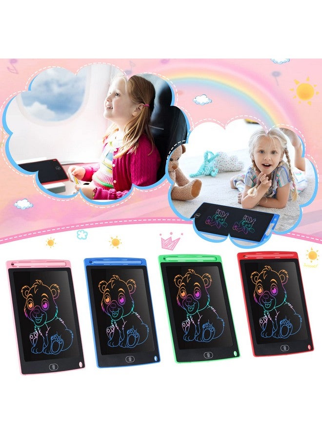 تينليد مجموعة من 12 لوح كتابة LCD مقاس 8.5 بوصة، لوحة رسم ملونة قابلة للمسح، لوحات رسم إلكترونية، هدايا ألعاب تعليمية للأولاد والبنات (وردي، أخضر، أحمر، أزرق) - Image 4