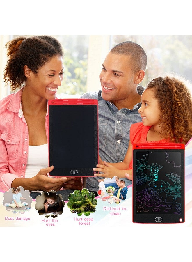 تينليد مجموعة من 12 لوح كتابة LCD مقاس 8.5 بوصة، لوحة رسم ملونة قابلة للمسح، لوحات رسم إلكترونية، هدايا ألعاب تعليمية للأولاد والبنات (وردي، أخضر، أحمر، أزرق) - Image 5