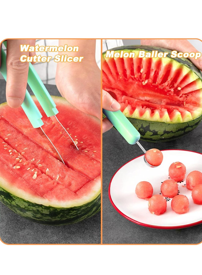 إسكدنيا أداة قطع البطيخ المقطع مصنوعة من الفولاذ الصلب 3-في-1، قطع الكوز للمخيم والمطبخ - Image 4