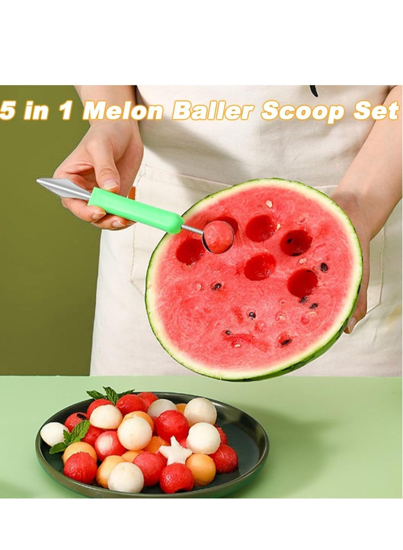 إسكدنيا أداة قطع البطيخ المقطع مصنوعة من الفولاذ الصلب 3-في-1، قطع الكوز للمخيم والمطبخ - Image 3