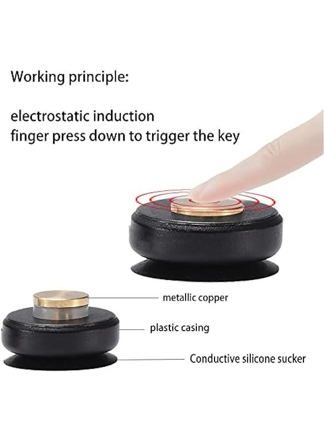 طقم مكون من قطعتين من أدوات التحكم في الألعاب ببجي ، و2 زر شاشة تعمل باللمس وعصا تحكم للهاتف المحمول والكمبيوتر اللوحي - Image 3