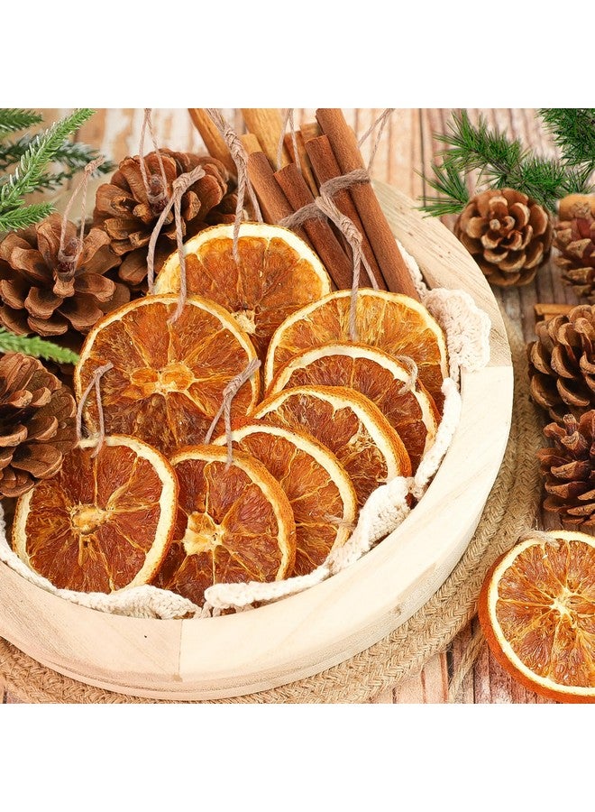 أورينتال شيري زينة عيد الميلاد - مجموعة من 36 قطعة من شرائح البرتقال الطبيعية والقرفة وأقماع الصنوبر مع شماعات من الجوت - زينة حرفية فريدة من نوعها بكميات كبيرة لشجرة عيد الميلاد - ديكور ريفي للعطلات في المنزل الريفي - Image 5