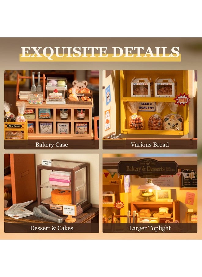 Robotime Miniature House Kit Diy Mini Dollhouse With Accessories Tiny Store Making Kit With Led Light Hobby Birthday Gifts For Kids & Adults  - Image 2
