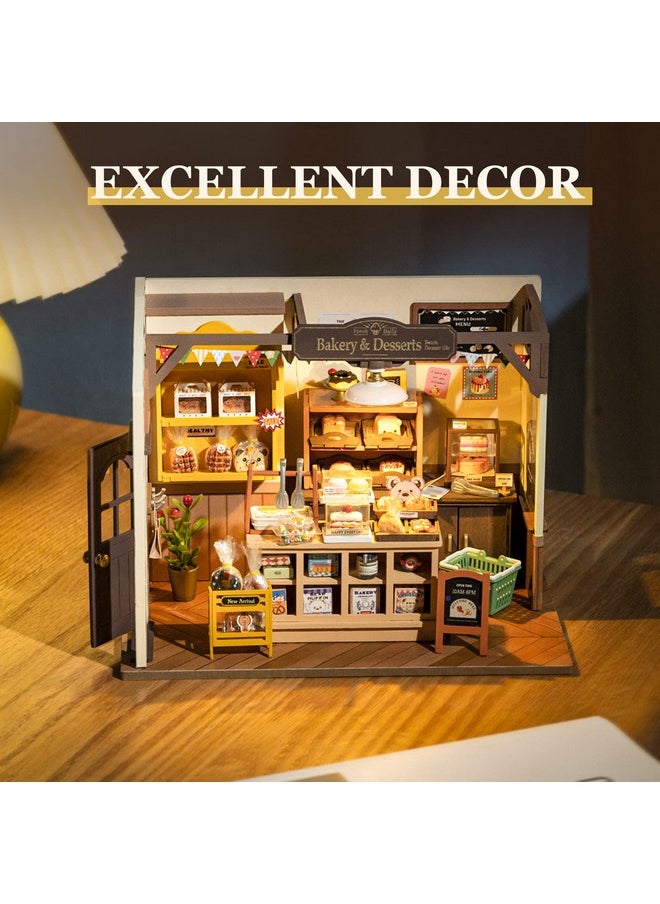 Robotime Miniature House Kit Diy Mini Dollhouse With Accessories Tiny Store Making Kit With Led Light Hobby Birthday Gifts For Kids & Adults  - Image 5