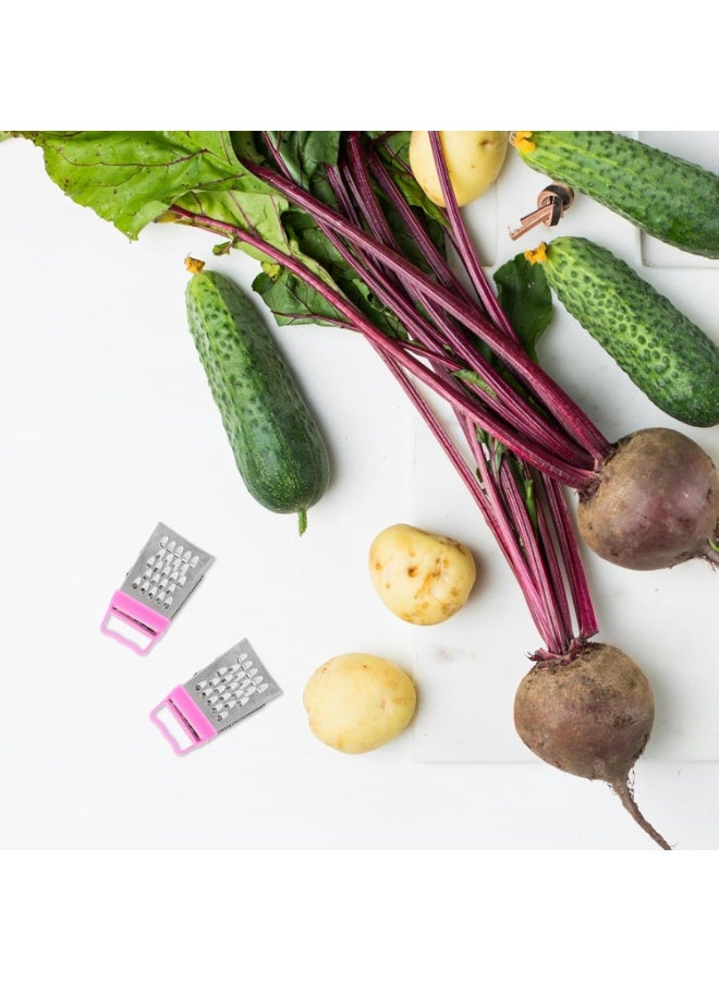 مبشرة صغيرة من الفولاذ المقاوم للصدأ - مبشرة صندوقية متعددة الأغراض للجبن والخضروات والزنجبيل والشوكولاتة والفواكه - قطعة واحدة - Image 5