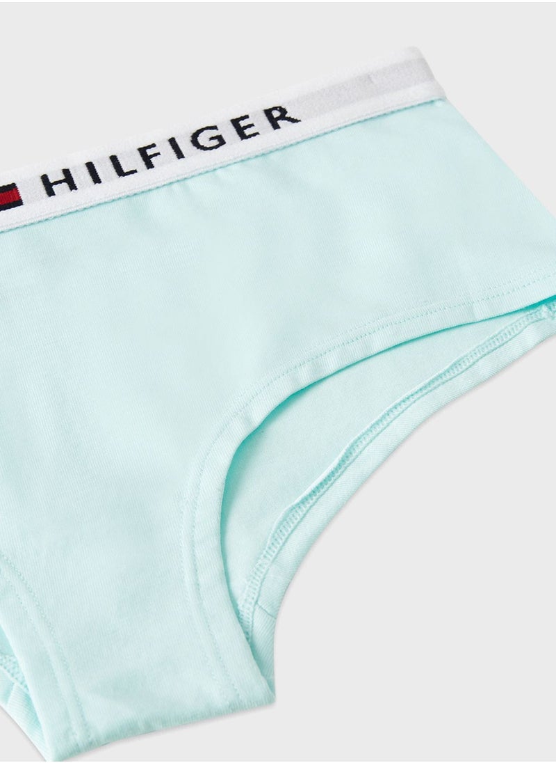 TOMMY HILFIGER Kids 2 Pack Logo Waistband Brief  - Image 3