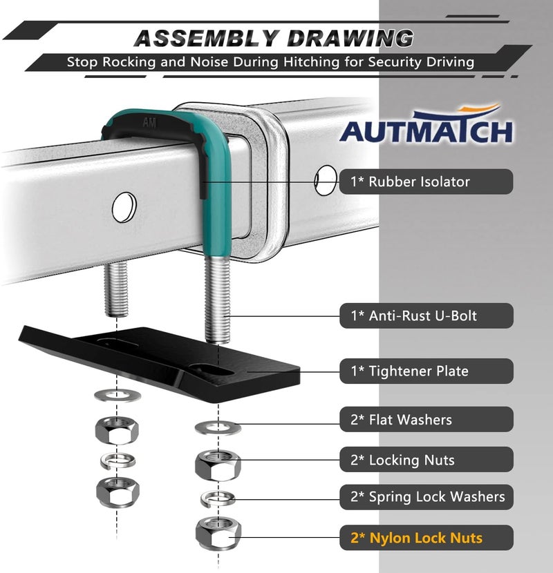 AUTMATCH Heavy Duty Hitch Tightener - Image 3
