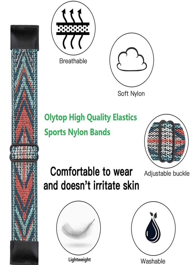 Olytop Fenix 7/Fenix 6/Fenix 5/epix 2 Watch Bands, 22mm Quick Easy Fit Elastic Nylon Replacement Wristband Stretchy Strap for Garmin Instinct, Fenix 5 Plus Smartwatch, Green Arrow - Image 3