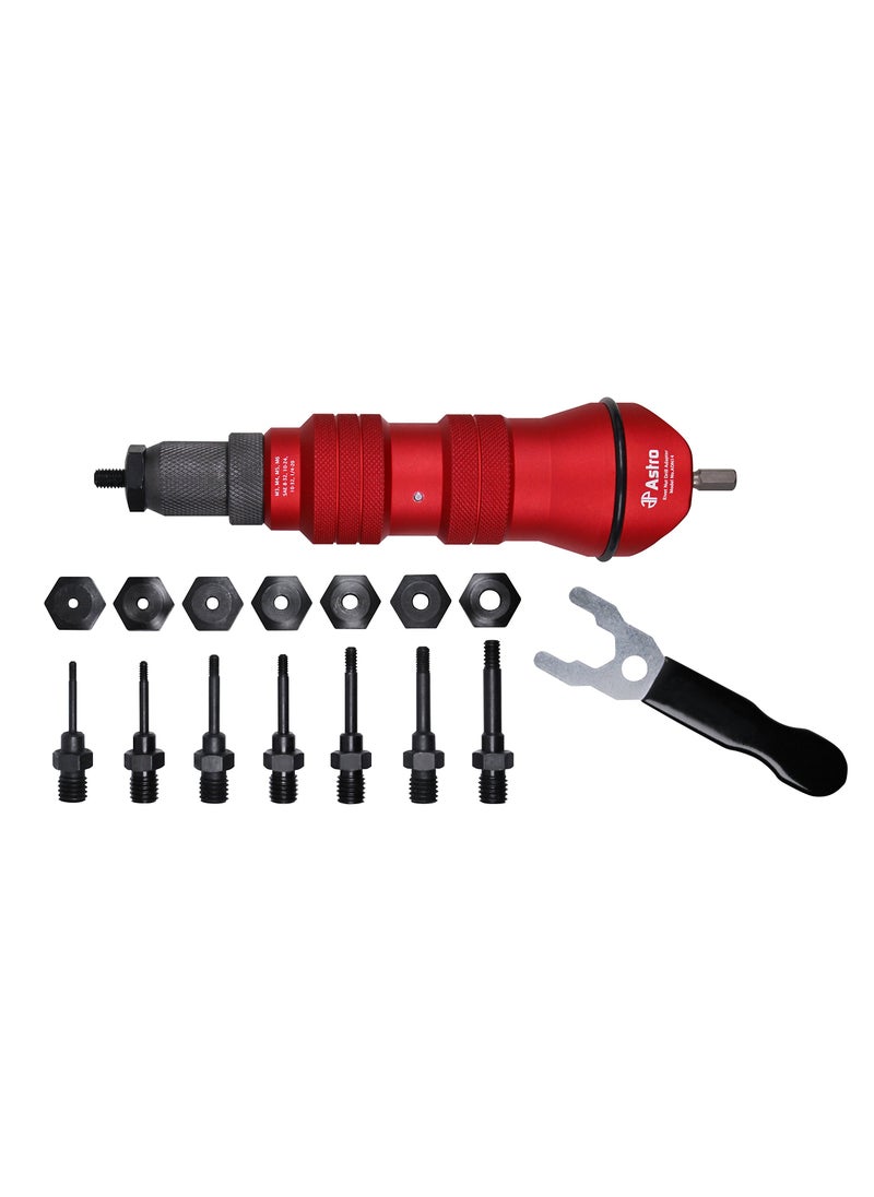 Astro Pneumatic Tool Astro Pneumatic Tool ADN14 Rivet Nut Drill Adapter Kit  - Image 1
