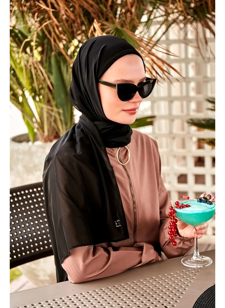 مارينا Black Tulle Practical Shawl Bonnet B2401