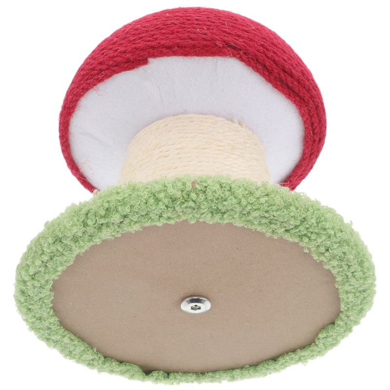 Kitten Scratcher Red Mushroom Shape Cat Scratching Post Sisal Multi-Functional Cat Toy For Indoor Cats Interactive Cat Supplies - Image 4