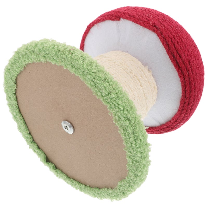 Kitten Scratcher Red Mushroom Shape Cat Scratching Post Sisal Multi-Functional Cat Toy For Indoor Cats Interactive Cat Supplies - Image 5
