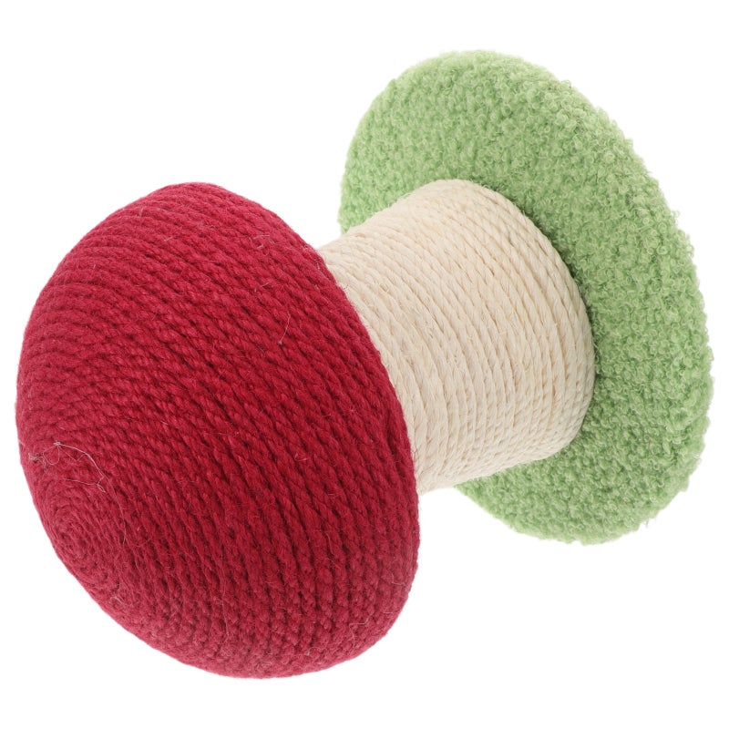 Kitten Scratcher Red Mushroom Shape Cat Scratching Post Sisal Multi-Functional Cat Toy For Indoor Cats Interactive Cat Supplies - Image 1