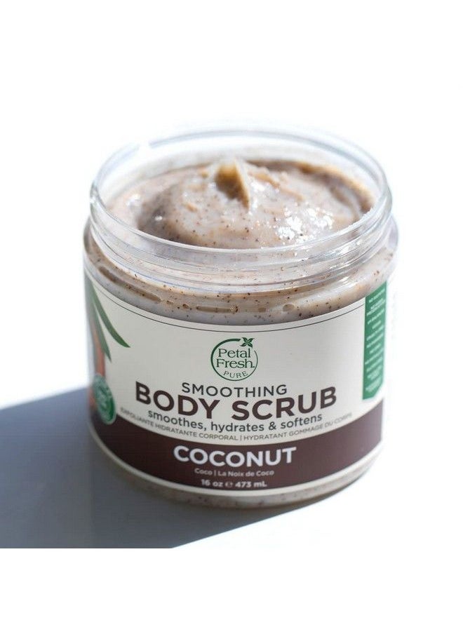 Petal fresh Smoothing Coconut Body Scrub 473 Ml ; Smoothes Hydrates & Softens ; Polishes & Nourishes For Glowing Skin ; Exfoliate Dead Skin From Neck Knees Elbows & Arms  - Image 5