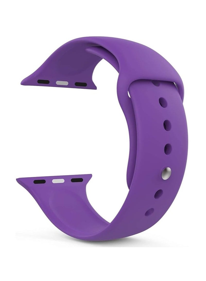 Bands Compatible with Apple Watch Ultra 49mm 45mm 44mm 42mm , Replacement Soft Silicone Strap for iWatch Ultra/Ultra 2 Series SE SE2 9 8 7 6 5 4 3 2 1 - Image 1