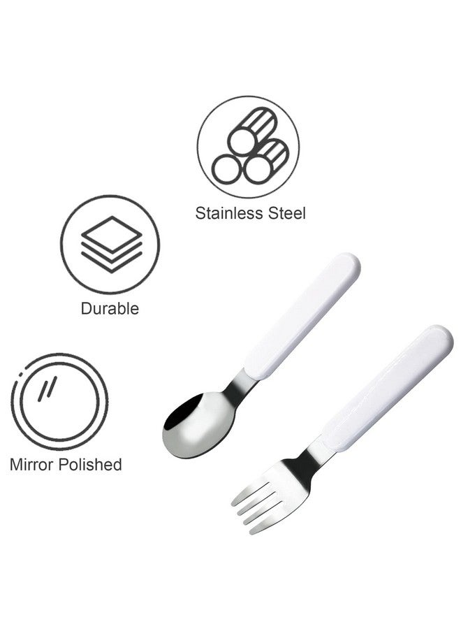 VANRA 2Piece Children Fork And Spoon Set 1810 Stainless Steel Child Flatware Set Kids Utensils Set With Case For Lunch Box - Image 3