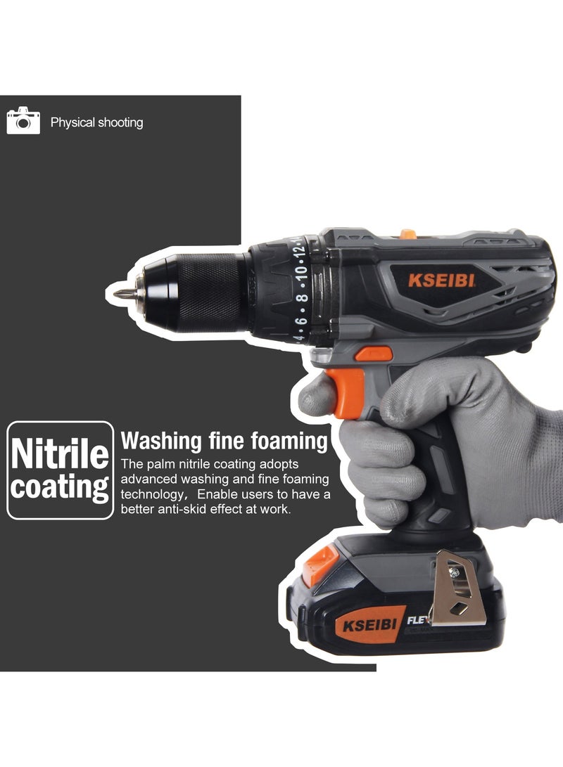 كسيبي قفازات كوشوك، مقاس صغير/8، بولي يوريثين، قفازات عمل، قبضة خفيفة ومرنة، حماية اليد ضد الجروح والخدوش الطفيفة، للرجال والنساء، مثالية للأعمال العامة. - Image 2