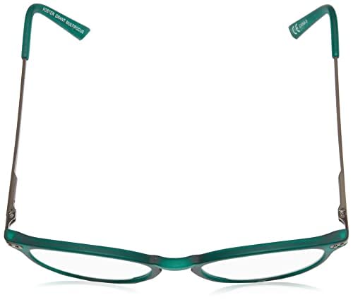 Foster Grant McKay Multifocus Reading Anti-Reflective Glasses Coating Round  Rubberized Dark Teal with Gunmetal Temples/Transparent  49 mm + 1.75 - Image 5