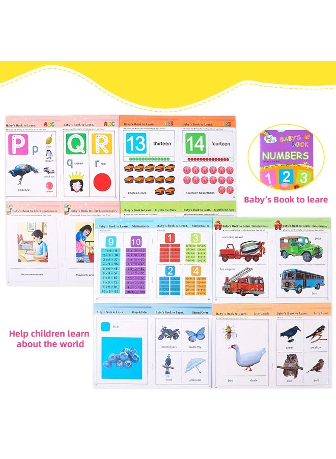 A box of 8 children's encyclopedia learning books, containing 8 different types of early education learning books, suitable for children aged 0-5 to read and learn, improving children's cognitive abilities. Suitable for offices, schools, painting, students, markers, stationery, boys, girls, and school supplies.  - Image 5