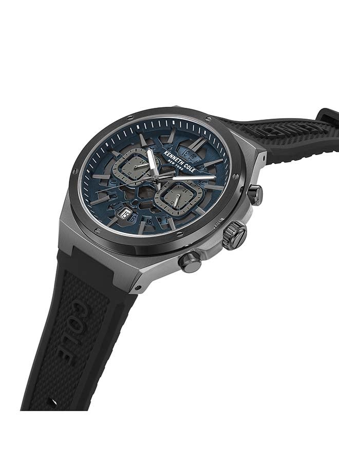 Kenneth Cole New York Modern Dress Sport 43.5mm Quartz Multifunction Blue Dial Watch For Men - Image 3