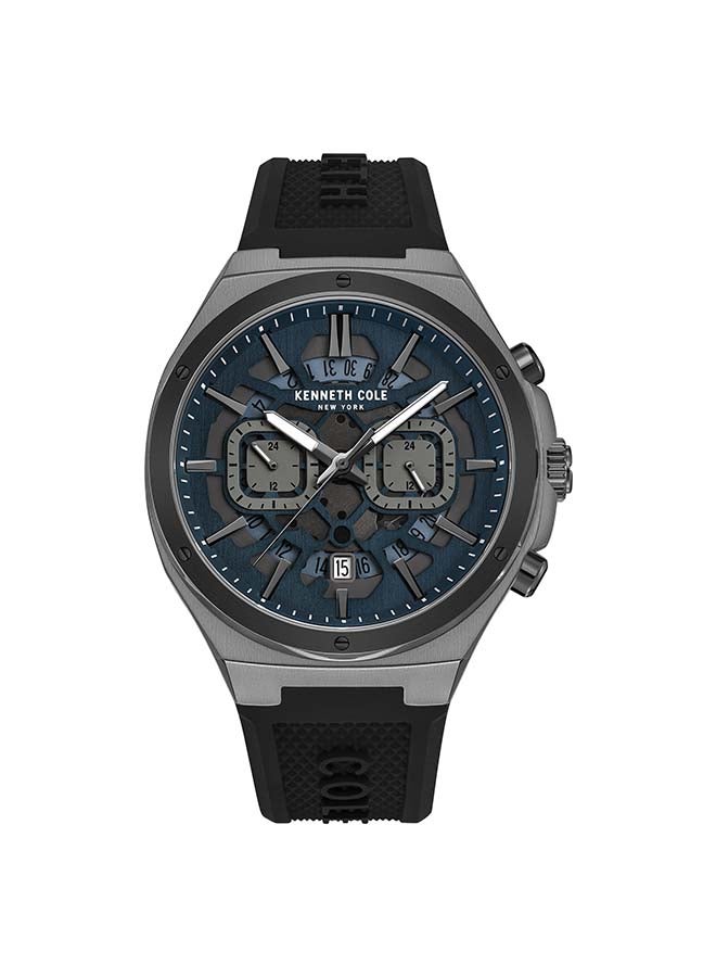 Kenneth Cole New York Modern Dress Sport 43.5mm Quartz Multifunction Blue Dial Watch For Men - Image 1