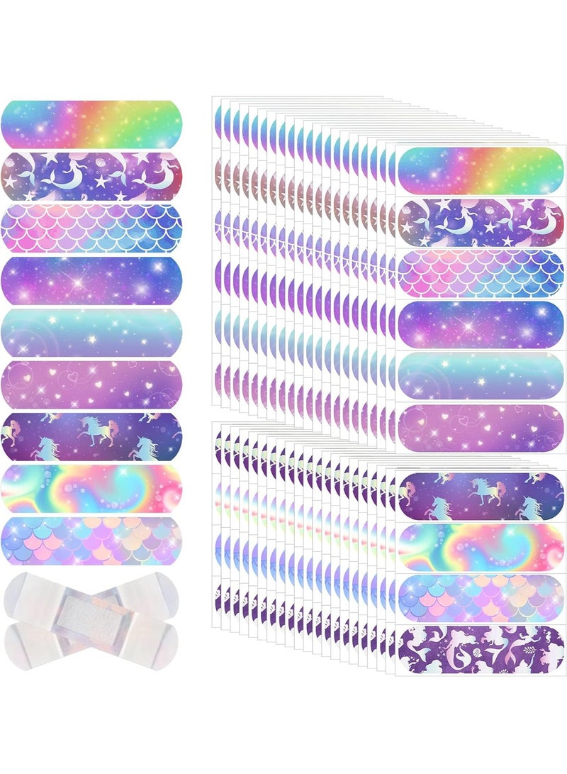 Excefore 10 Styles Kids Cartoon Bandages, Flexible Adhesive Colorful Strips Waterproof Cute Bandages for Girls Repair Tape Knuckle Stickers Comfortable Protection Care for Cuts Scrapes Burns (300 Pieces) - Image 1