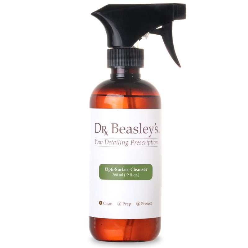 Dr Beasleys OptiSurface Cleanser for Autos Powerful Inorganic Stain Remover Specially Formulated for Vinyl Plastic NonOily Matte Finish 12 Fl Oz