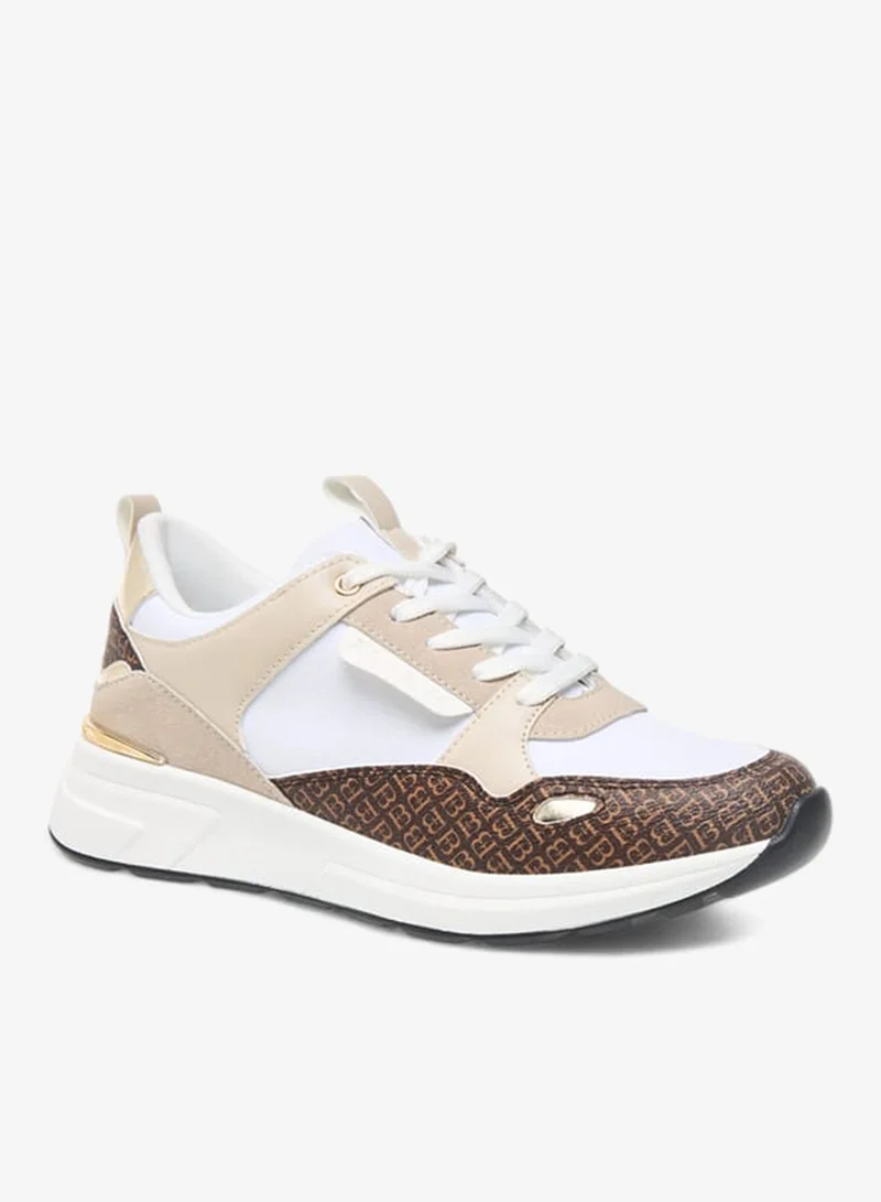 فلورا بيلا من شو إكسبرس سنيكرز نسائي بطبعة شعار مع إغلاق برباط