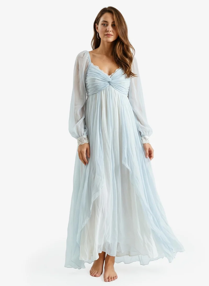 Khizana Nighdress With Lace Trims