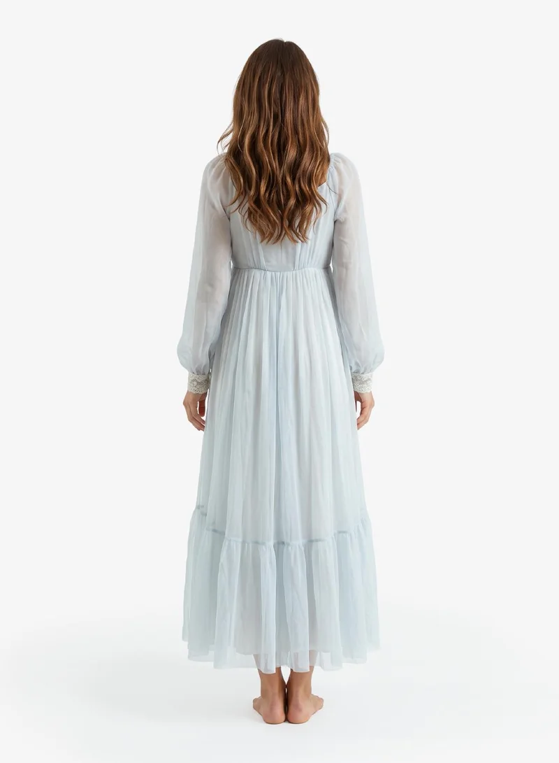 Khizana Nighdress With Lace Trims