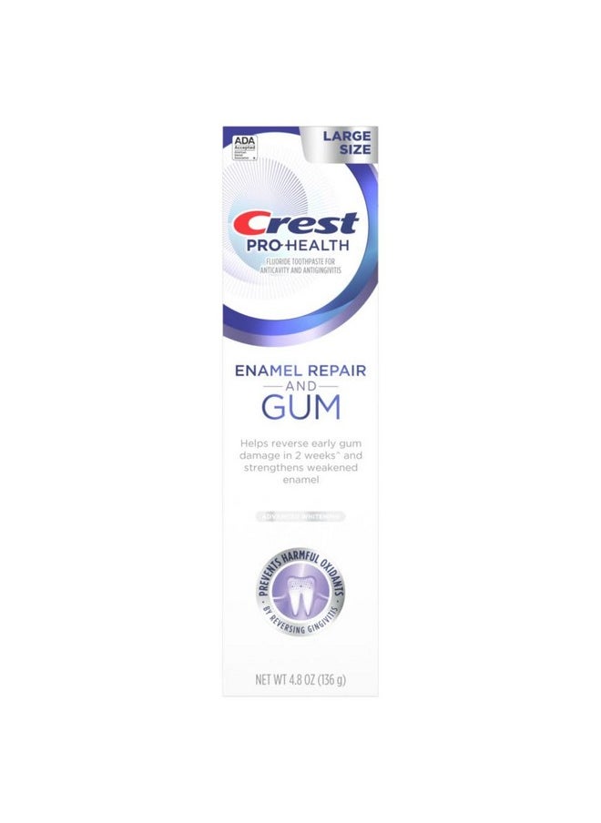 Crest Prohealth Enamel Repair And Gum Toothpaste 4.8 Oz Anticavity Antibacterial Flouride Toothpaste Clinically Proven Gum And Enamel Protection Advanced Whitening  - Image 2