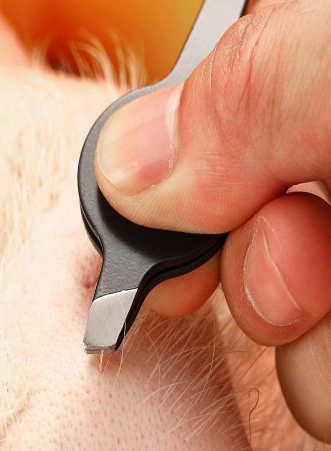 Comimark مجموعة كوميمارك من 4 قطع من الملاقط المائلة بمقبض مجوف، أداة احترافية لإزالة شعر الحواجب والوجه، أداة تجميل عملية للرجال والنساء - Image 5