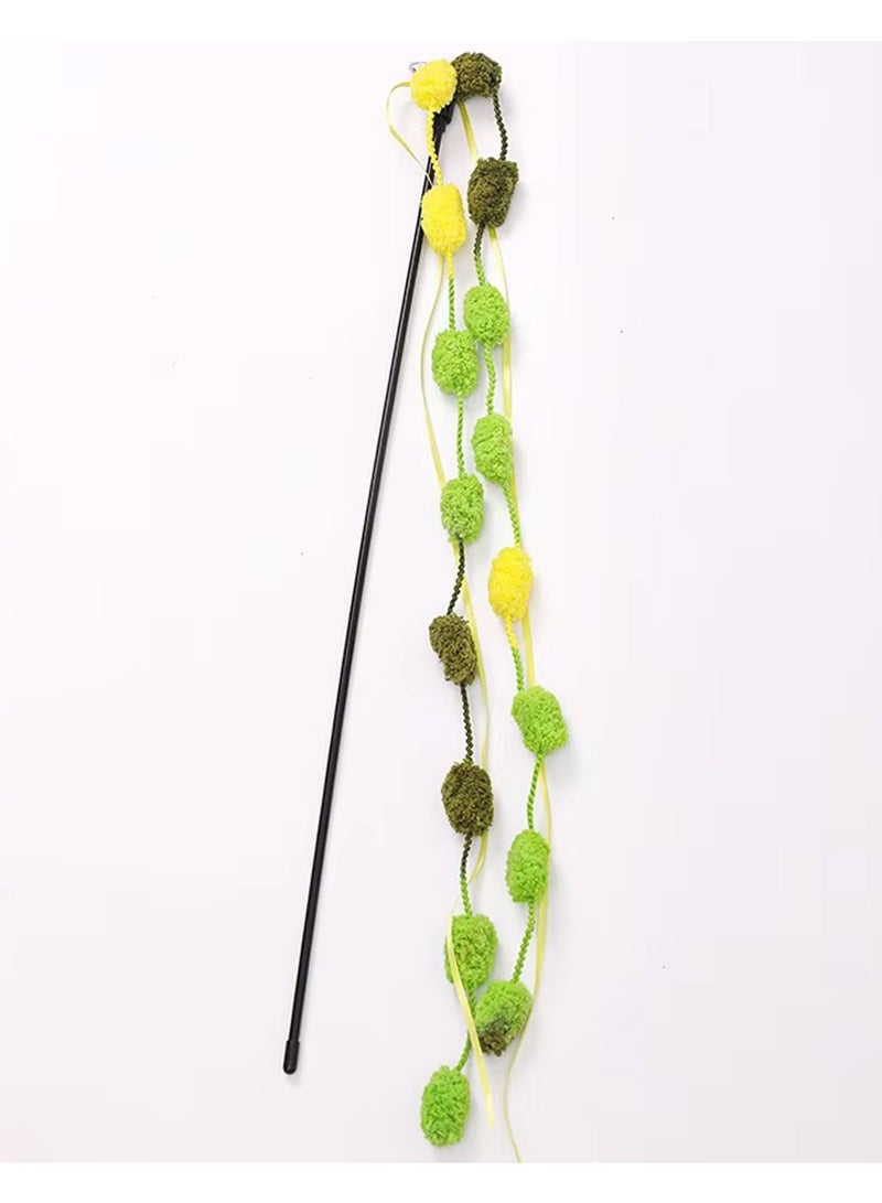 Long Pole with Bite Bell Wear-resistant Cat Teasing Stick Cat Wand Toy