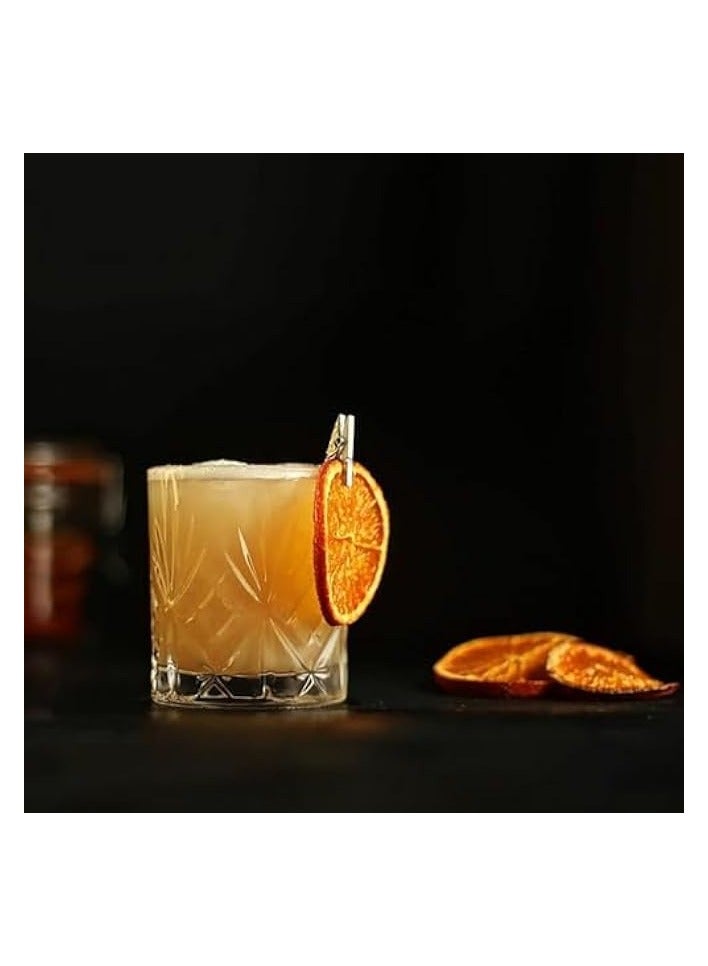 Green Tiger Crystal Short Whisky Water Tumblers Glasses, 8.05 oz, Set Of 6-Clear - Image 3