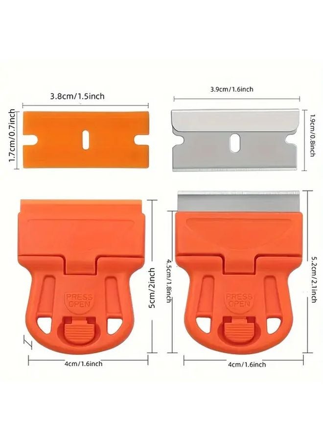 3pcs Random Color Mini Razor Blade Scraper Removes Decals Stickers Glue Paint Labels - Image 5