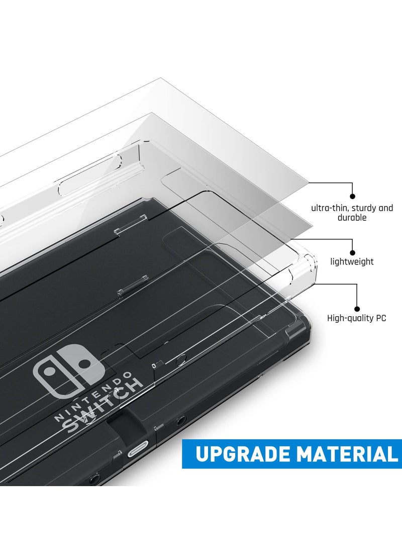 Generic Crystal Clear Protective Case Compatible with Nintendo Switch OLED PC Material Shockproof and Scratchproof with Stand Function Cover  - Image 5