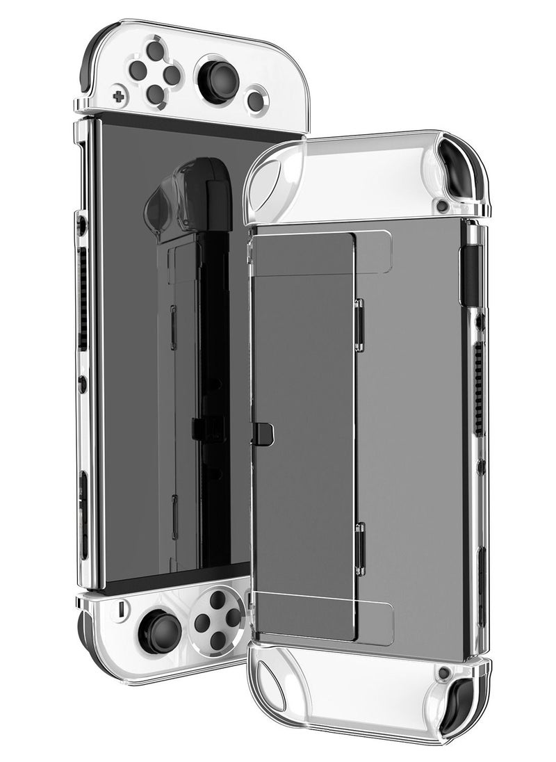 Generic - Crystal Clear Protective Case Compatible with Nintendo Switch OLED PC Material Shockproof and Scratchproof with Stand Function Cover - Image 1