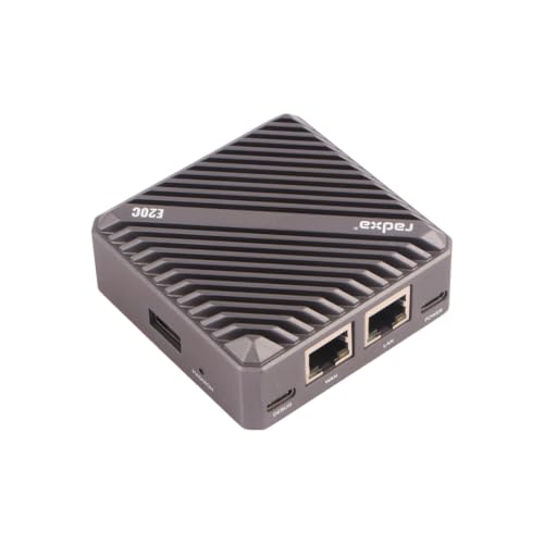 Radxa E20C Mini PC, RK3528A 4-Core CPU, Dual Gigabit Ethernet, CNC Aluminum Case, 4K Support (Radxa E20C 2GB 16GB Chocolate Black) - Image 1