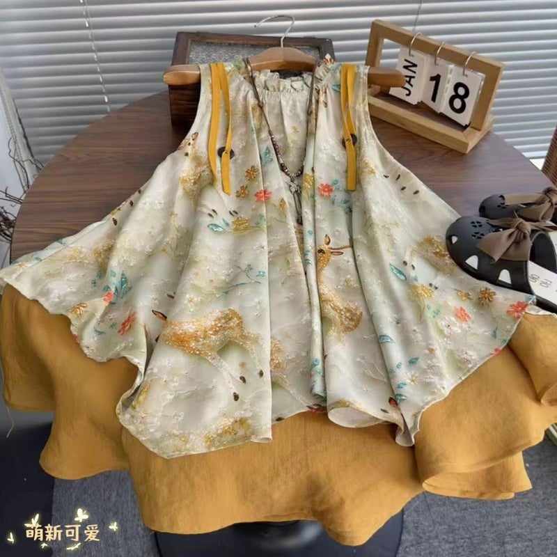 Girls Floral Print Dress - Image 3