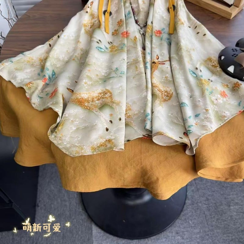 Girls Floral Print Dress - Image 2