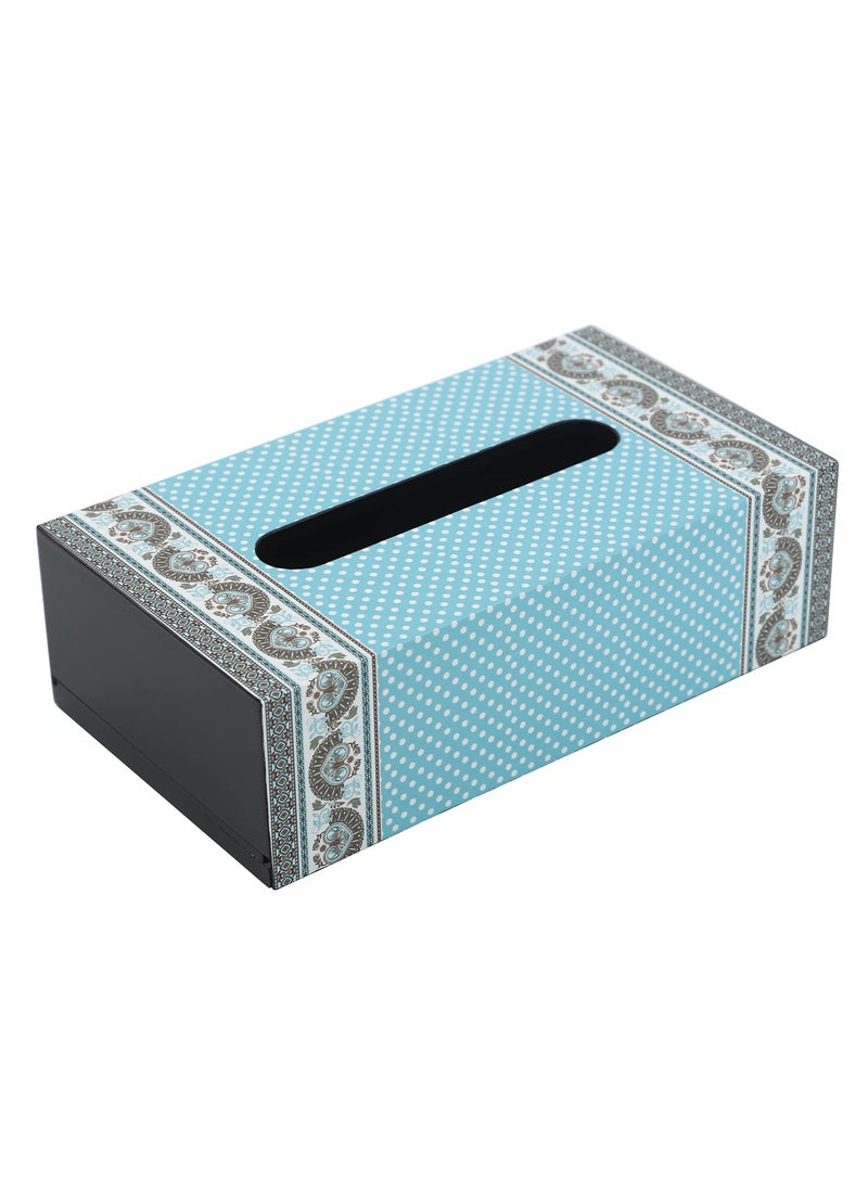 RF REINVENTION FACTORY Reinvention Factory Tissue Paper Box Holder 9 x 5 inch for Gifting Office Desks Cars Home Decor Dining Table Handcrafted Rectangular Napkin Holder Ethnic Ornament Tissue Paper Box  - Image 3