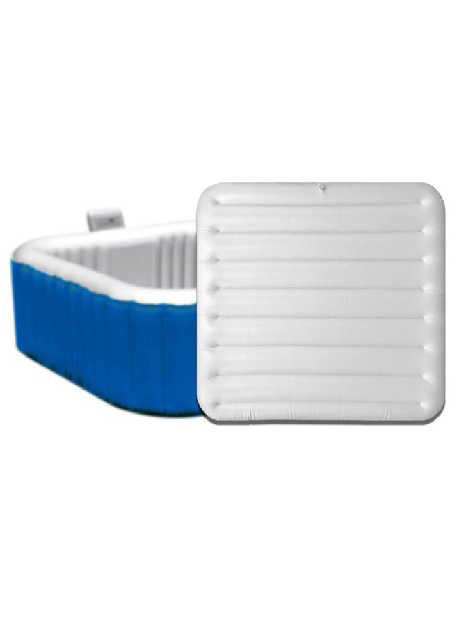 Ketofa Inflatable Hot Tub Cover for Square Hot Tub Spa Cushion Support, Universal 57x57in Inflatable Cover Square Top Lid, Dustproof Rainproof Insulated Energy Saving Lid，Spa Covers for Hot Tub - Image 1