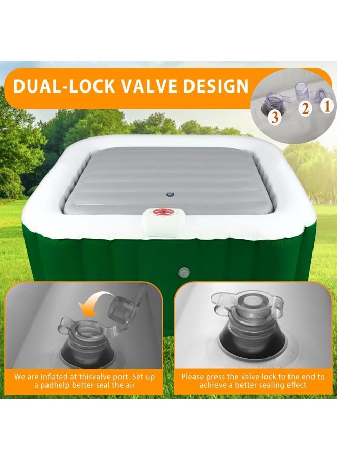 Ketofa Inflatable Hot Tub Cover for Square Hot Tub Spa Cushion Support, Universal 57x57in Inflatable Cover Square Top Lid, Dustproof Rainproof Insulated Energy Saving Lid，Spa Covers for Hot Tub - Image 4