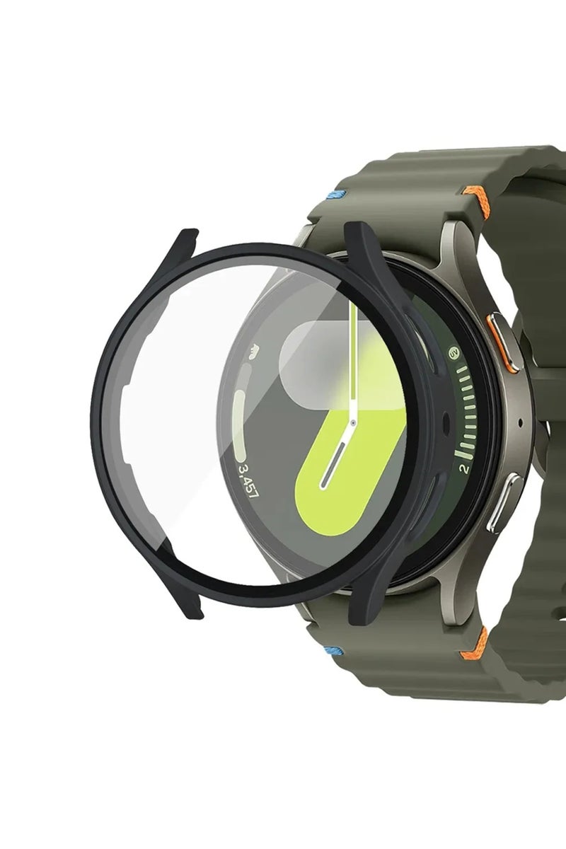 Galaxy Watch 7 40mm Black Screen Protector Case for Samsung Galaxy Watch 7 6 5 4 40mm 44mm Matte Har