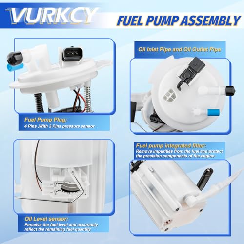 Vurkcy Electric Fuel Pump Module Assembly Compatible with 2011 2012 2013 2014 Hyundai Sonata, 2012 2013 2014 2015 Kia Optima, L4 2.4L, Replace E9120M, 546-2270, FG1527 - Image 5