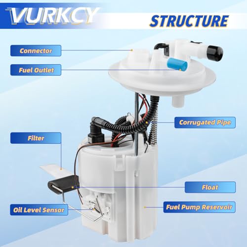 Vurkcy Electric Fuel Pump Module Assembly Compatible with 2011 2012 2013 2014 Hyundai Sonata, 2012 2013 2014 2015 Kia Optima, L4 2.4L, Replace E9120M, 546-2270, FG1527 - Image 2